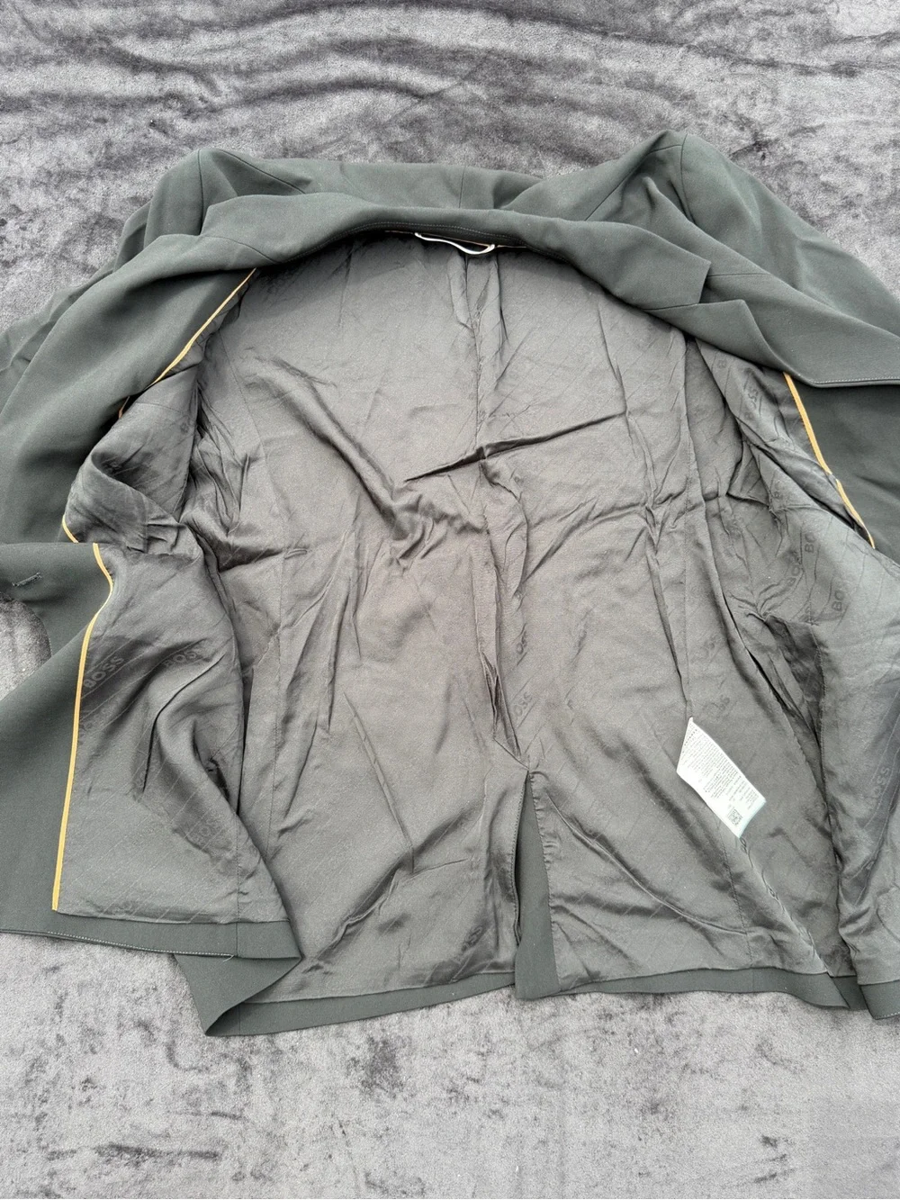 Hugo Boss Dark Green Single-Button Blazer